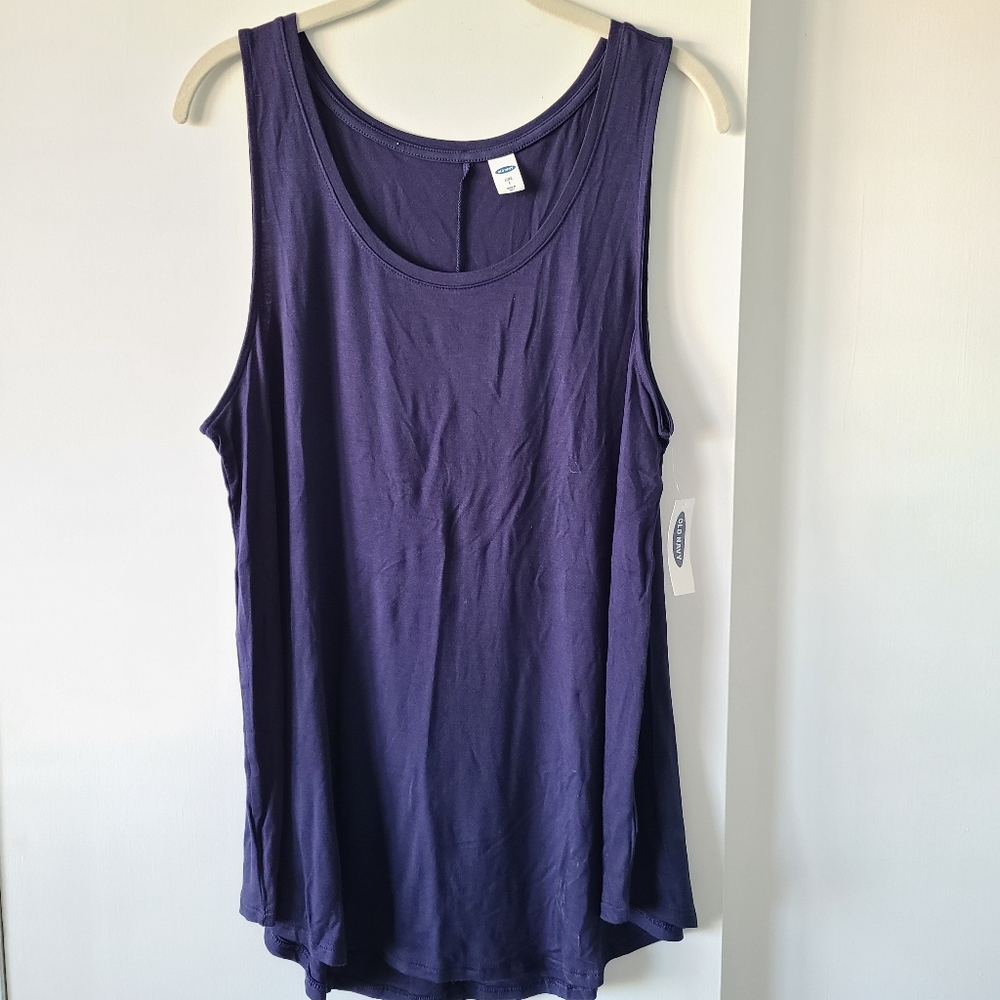 NWT Old Navy Luxe Tank Top, Navy, Large